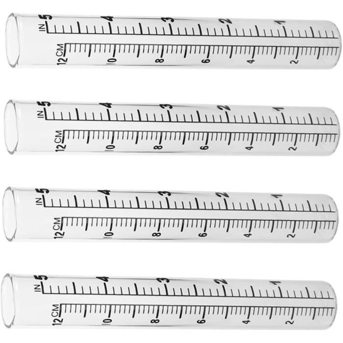 BEBEMOKO Lot De 4 Pluviomètres De Jardin Transparents Pour Mesurer Les
