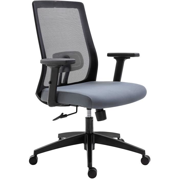 Chaise De Bureau En Tissu Maille Avec Accoudoirs Reglables Et Support Lombaire Gris Sans Appui Tete Achat Vente Chaise De Bureau Soldes Sur Cdiscount Des Le 20 Janvier Cdiscount