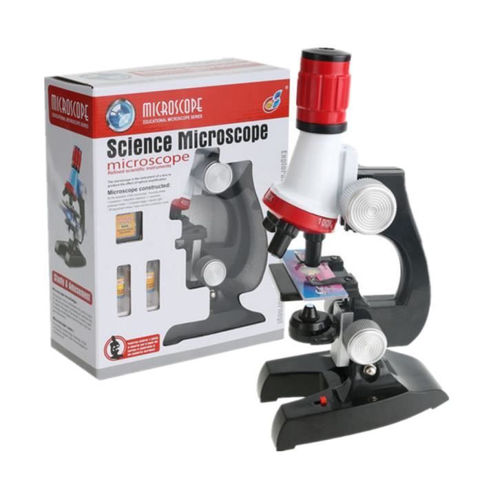 Microscope Enfant 100X 400X 1200X Jouet Scientifique pour Enfants