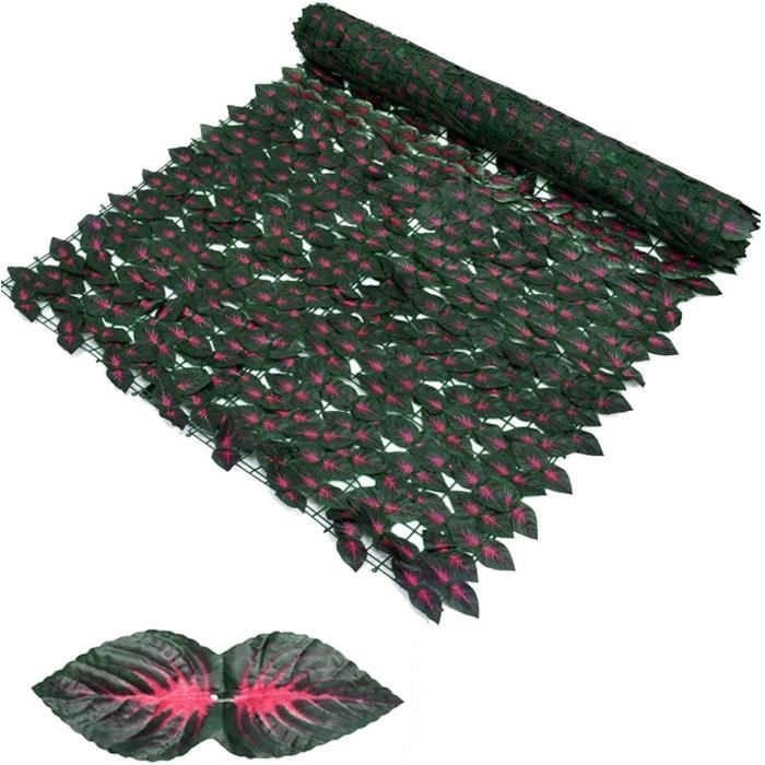 VEVOR Haie Artificielle 244x183cm Brise Vue Cloture Lierre Artificiel Intimite Support en Tissu Maille et Joint Renforce Deco Fausses Feuilles pour Jardin, Exterieur, Cour, Balcon, Terrasse, Patio