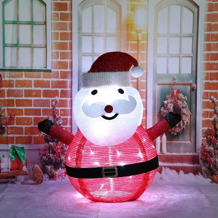 Bonhomme de Neige Lumineux à LED Père Noël Lumineux Exterieur