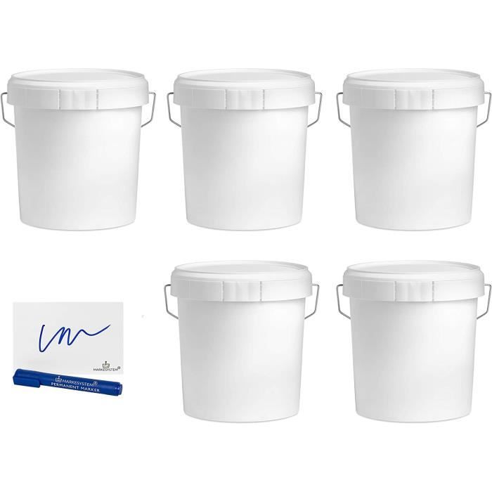 Seau Industriel 24L PAMEX Avec Séparateur Et Roulettes - Pour Nettoyage Professionnel