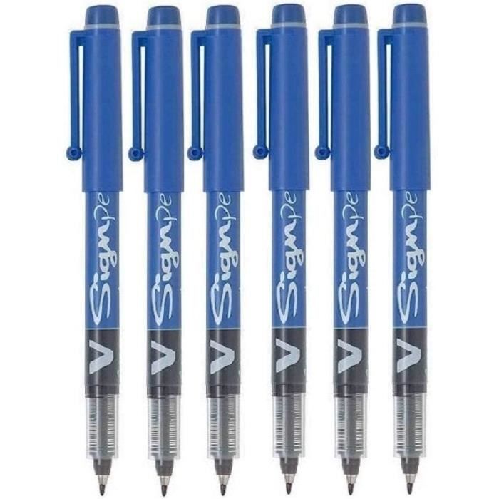 Lot De 6 Stylos De Noël 2025 - Effaçables - Encre Bleue - Parfaits Pour