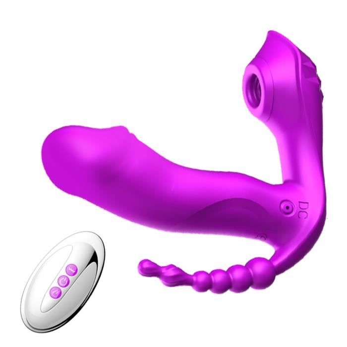 Godemichet vibrateur realiste 3 en 1 pour femme, jouet sexuel pour