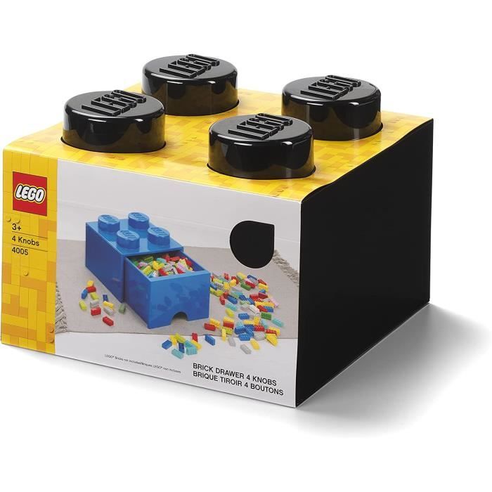 Lego 40051742 Brique 4 Boutons, 1 tiroir, boîte de Rangement empilable, 4.7  l, Turquoise, Plastique, Aqua Bleu Clair, 25 x 25 x 18 cm : LEGO:  : Cuisine et Maison