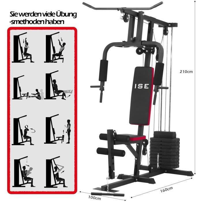 Ise Station De Musculation Banc De Musculation Multifonction Avec Poids Sy 4002 Prix Pas Cher Cdiscount
