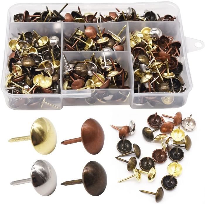 Lot De 50 Clous Décoratifs Style Antique Bronze - Pour Meubles, Bijoux, Boîtes, 30x27 Mm, En Fer