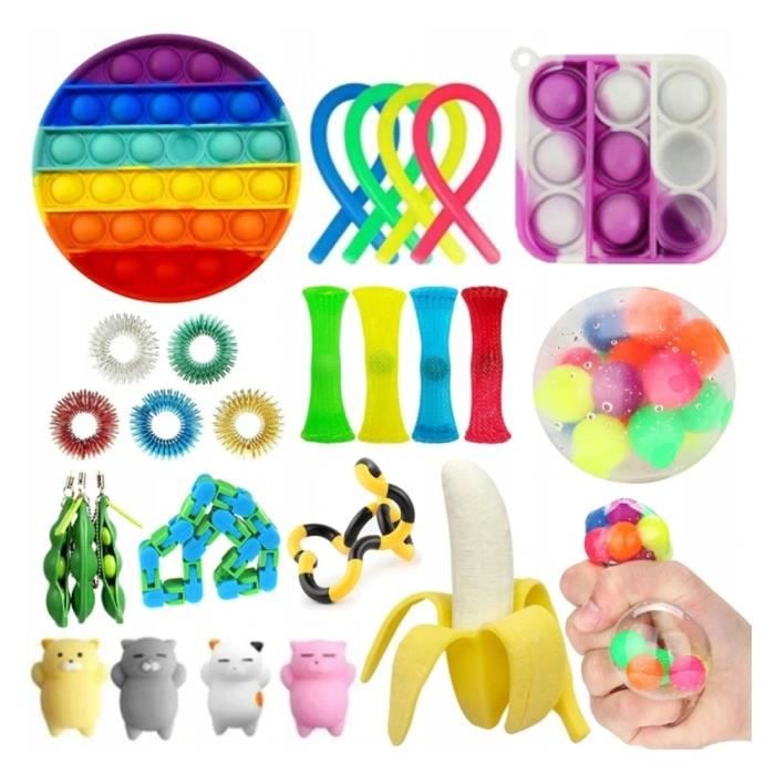 6 Bâtons Sensoriels Anti-stress – Silicone Texturé, Fil Aluminium Flexible – Soulage Anxiété, TDAH, Autisme – Silencieux – Lot 6 Couleurs