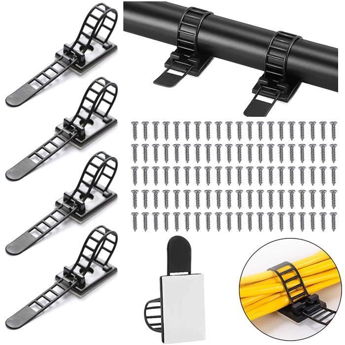 Lot De 100 Clips Fixation Câble Vélo XHBTS - Attaches Gainage Frein VTT Et Route - Accessoire Mécanique Cyclisme