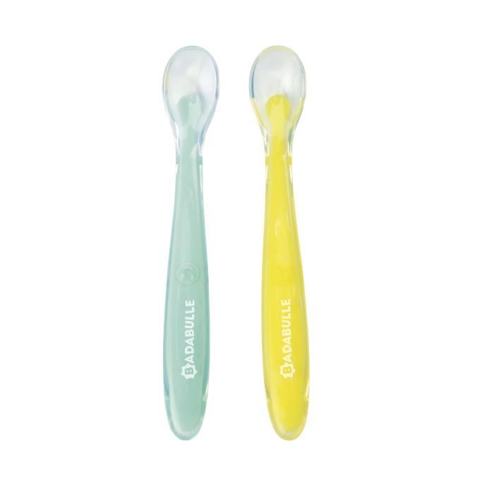 Badabulle Lot De 2 Cuilleres En Silicone Achat Vente Couverts Bebe Cdiscount