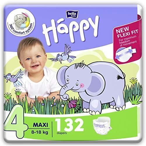 Bella Baby Happy Lot de 156 mini couches avec indicateur durine Taille 2