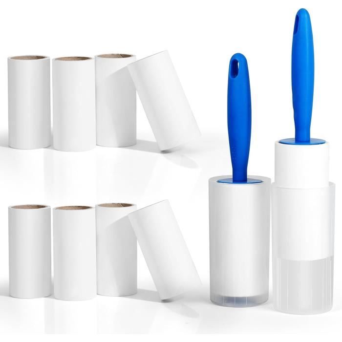 Rouleau Adhesif Vetement 10 Rouleaux Avec 2 Distributeurs 2 Housses