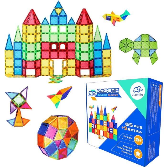 Constructions Magnétiques Pour Enfants - Kit De Blocs De Construction ...