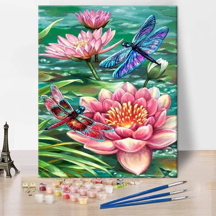 ARTOWN Peinture Par Numéros Adulte/enfant – Toile 40x50cm Sans Cadre, Peinture Acrylique, Pinceaux, Crochets – Activité Relaxante Et Déco