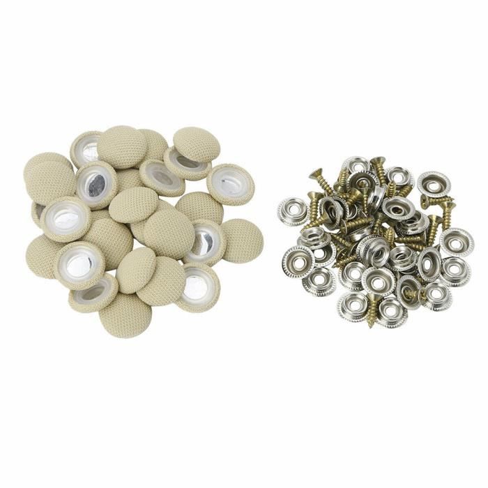 Kit Réparation Ciel De Toit Voiture - 70 Rivets Noirs Universels Avec Tournevis Et Mètre