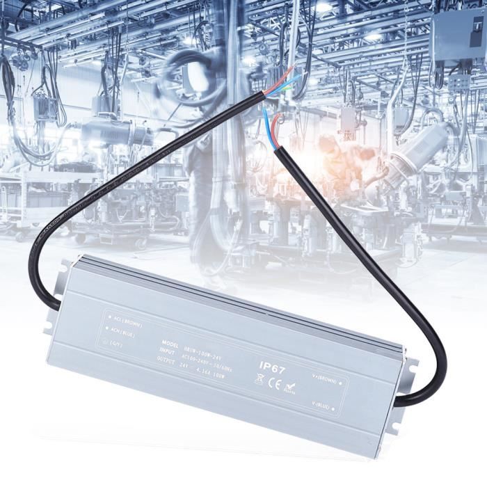 Transformateur LED étanche IP67 240V AC Vers 24V DC - 24W - Pour éclairage Extérieur, Fontaines - Neuf (modèle LSN-IP6724V)