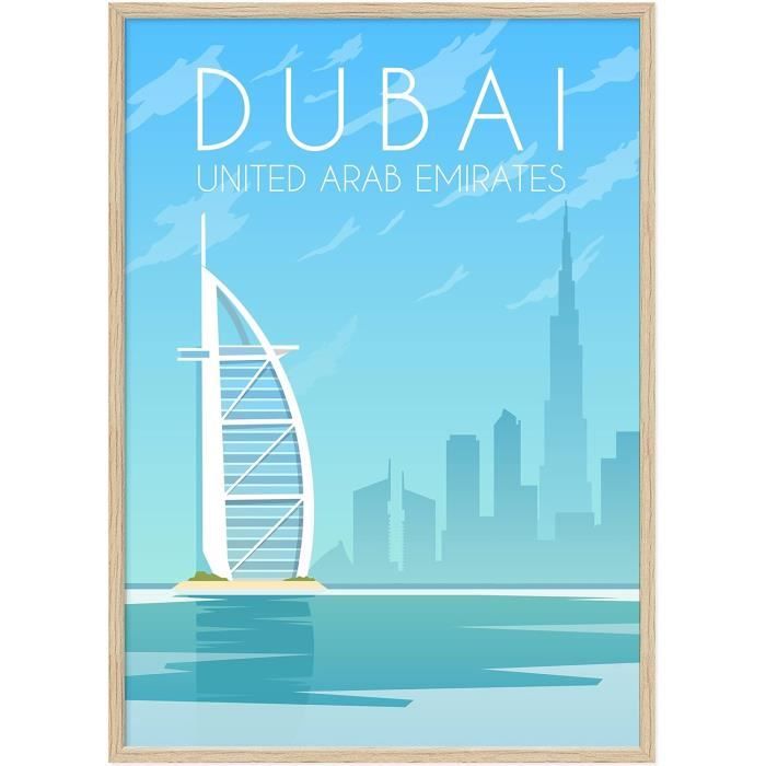 Plaque Murale Décorative – Supporter Dubaï – Motif Ville – Neuve
