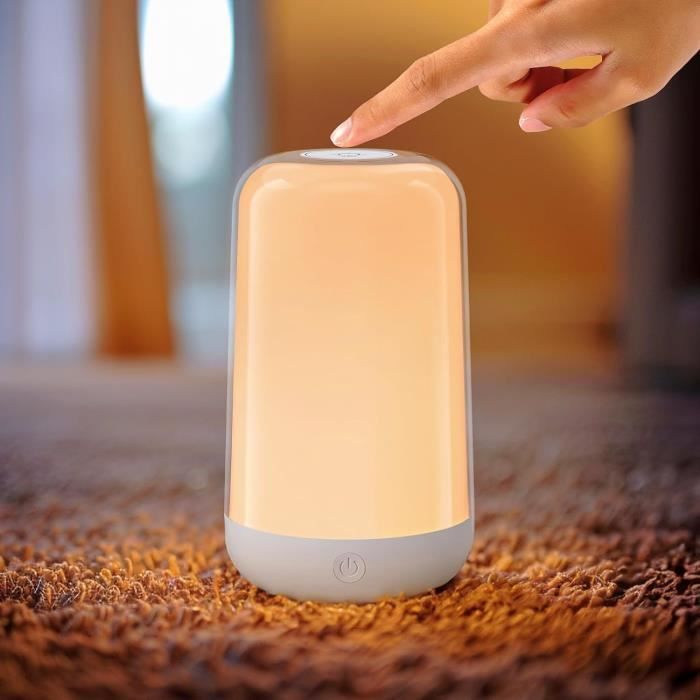 Gcroet Lampe De Chevet Tactile 1 Pièce, Veilleuse De Chevet Sans Fil