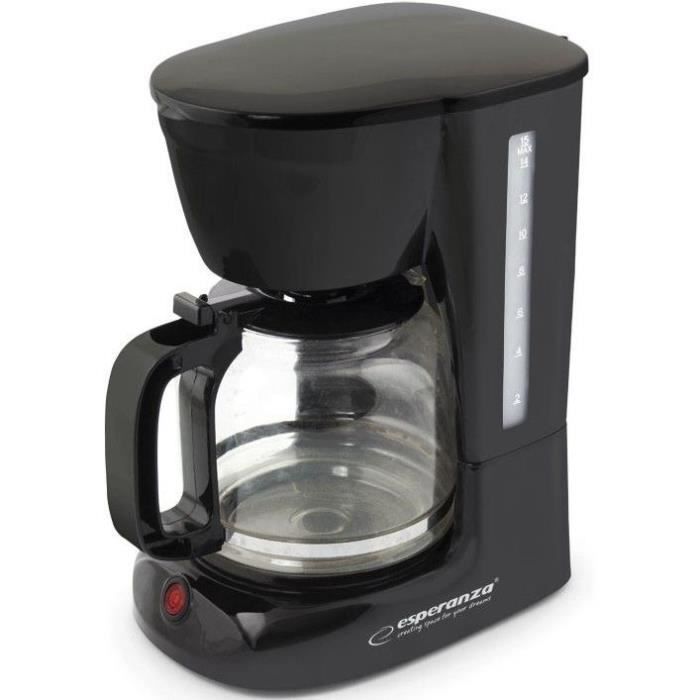 Machine à café - ESPERANZA - EKC005 - Noir - 10 tasses - Arrêt automatique