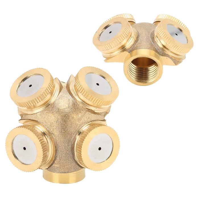 Lot De 2 Buses Atomiseurs Laiton 3 Trous – Pulvérisateur Jardin Irrigation Économique 1/2 Pouce