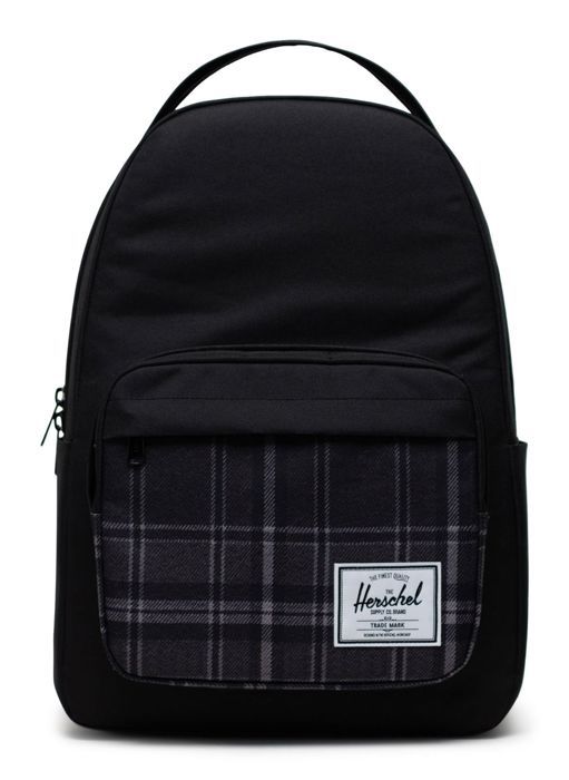 Herschel Miller Backpack Black Grayscale Plaid 195613 sac dos sac a dos