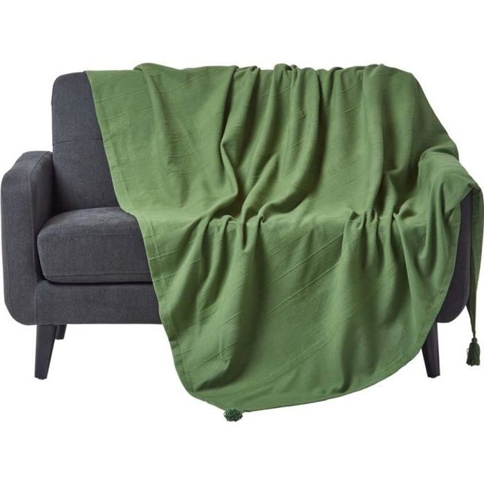 Jeté de lit ou de canapé Rajput Vert 225 x 255 cm