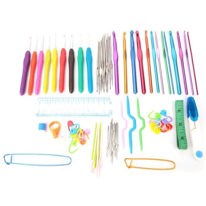 Set De 14 Crochets à Tricoter En Aluminium - Tailles 2mm à 10mm Pour Débutants Et Experts