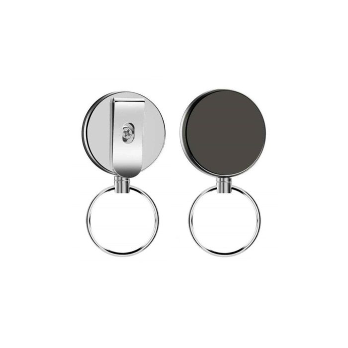 2 Etuis Clés Voiture Simarro - Porte-clés Extensible Cuir PU - Protection Grande Taille