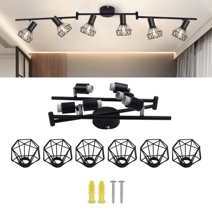 Lot De 7 Têtes D'éclairage De Piste GU10 - Noir, Orientables, LED, Pour Rail Type H, Neuf