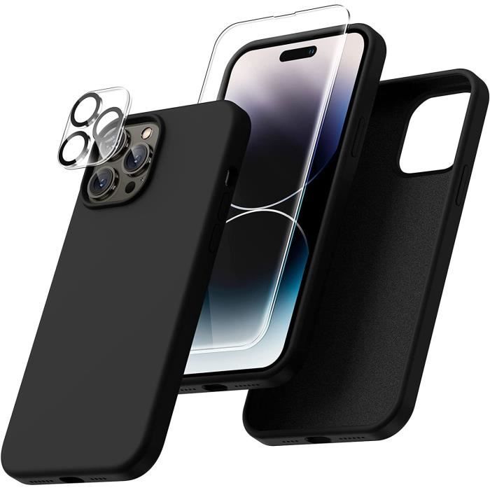 Pack Protection IPhone 13 Pro Max : Coque Transparente + 2 Films Verre Trempé - Neuf