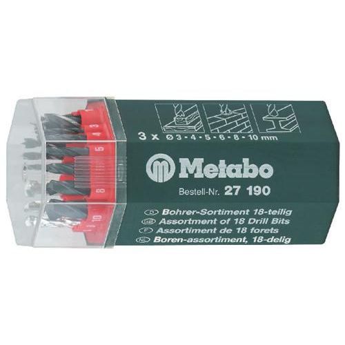 Coffret de perçage Metabo 627190000 Métaux bois 18 pièces