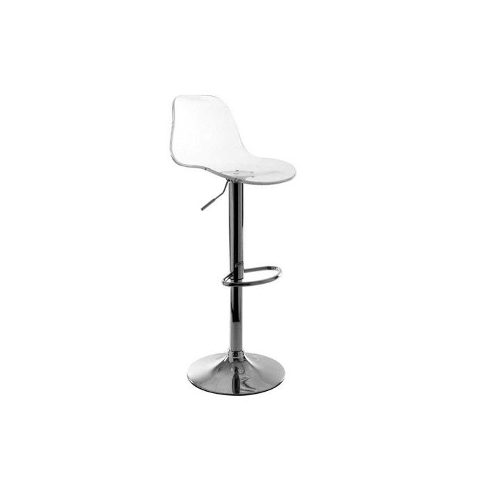 Tabouret de bar design transparent GALILEO - MILIBOO - Contemporain - Résistant aux chocs - Métal chromé