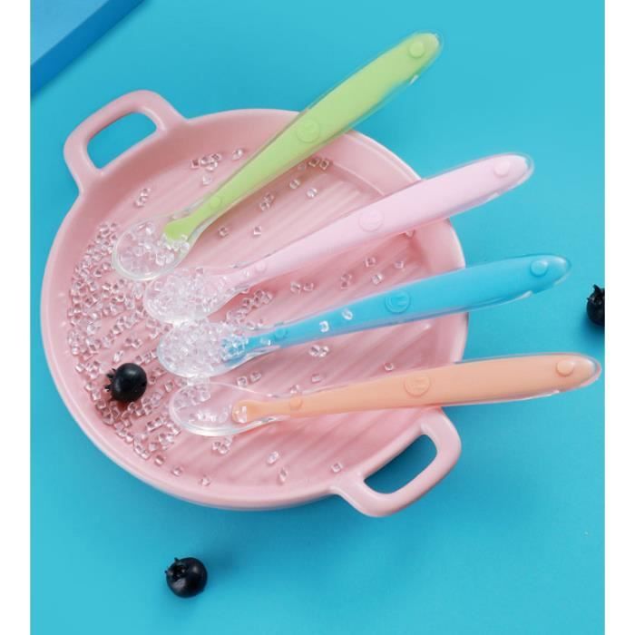 Mushie Cuillère D'apprentissage En Silicone | Lot De 2 Cuillères Pour Tout-Petits| Pour Bébé Pour Apprendre à Manger Seul | Lavable Au Lave- Vaisselle | Natural/Shifting Sand