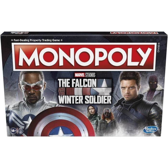 Monopoly Marvel Studios The Falcon and the Winter Soldier Edition Jeu de société pour les fans de Marvel