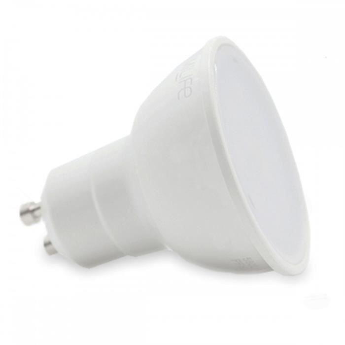 Lot de 10 Ampoules spot LED GU10 7W compatible variateur 5000K blanc