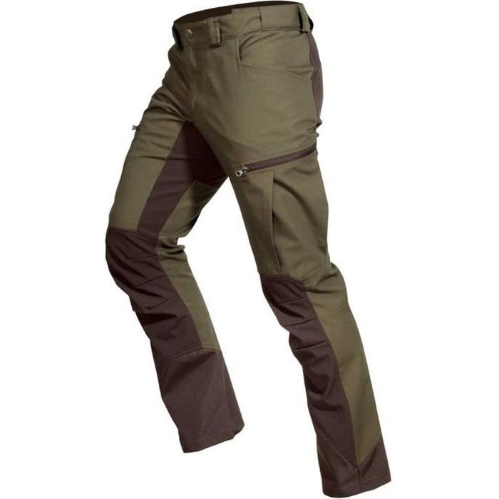 Vêtements homme pantalons hart hunting crest t. pantalon de chasse  versatile pour toute saison. mélange de coton avec panneaux élast Vert -  Cdiscount Prêt-à-Porter