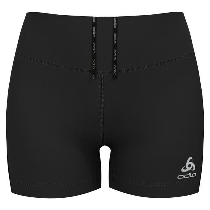 Short De Course Odlo Essential - Collant Femme - Polyester Recyclé - Coupe Compression, Poches, Détails Réfléchissants