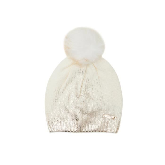 Bonnet pompon print Guess jeans Enfant Blanc Cdiscount Pr t