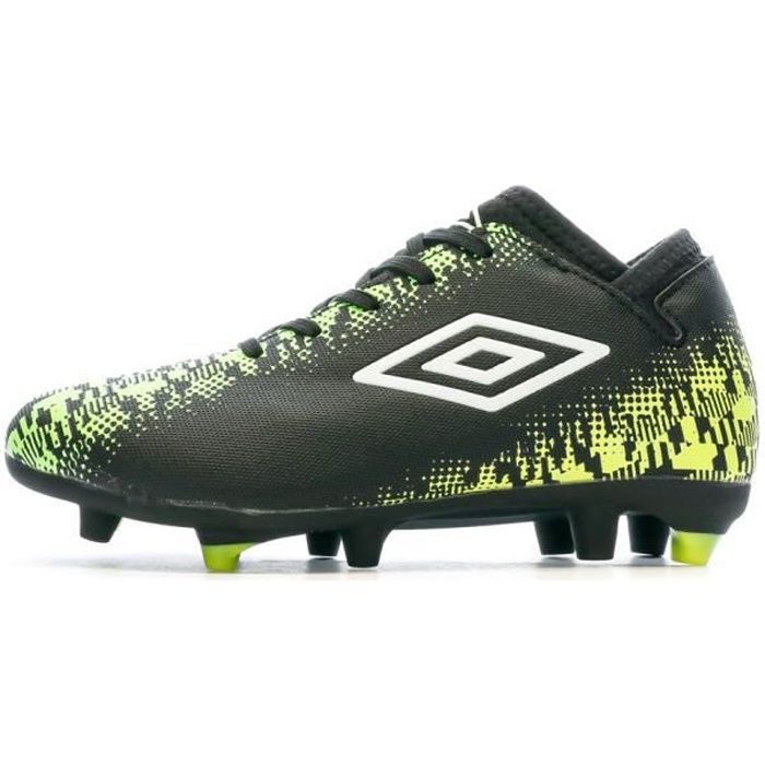 chaussures football noir/jaune garçon umbro form net