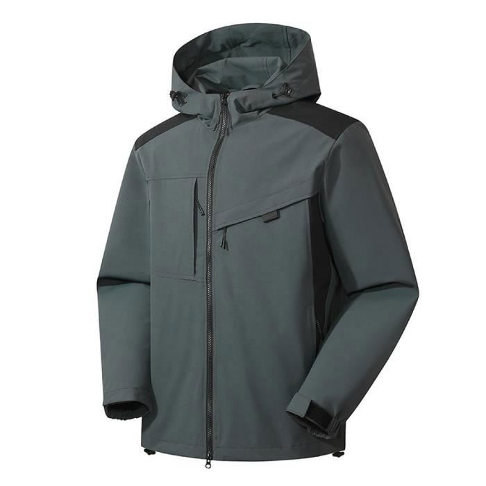 Veste Imperméable Coupe-vent Homme – Capuche Réglable – Respirante Et Légère – Pour Randonnée, Automne, Hiver – Taille Jusqu’à 4XL
