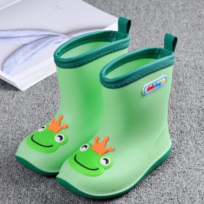 Bottes De Pluie Enfants BOTCAM - Semelle Antidérapante, Bouche Élastique, Léger - Taille 26, Pour Garçons Filles