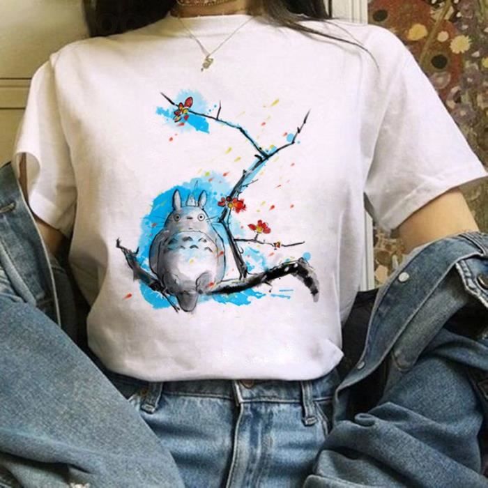T-shirt KAWAIKO Bleu Clair Manga Pour Fille/femme - Taille M - Coton - Occasion Mais état NEUF