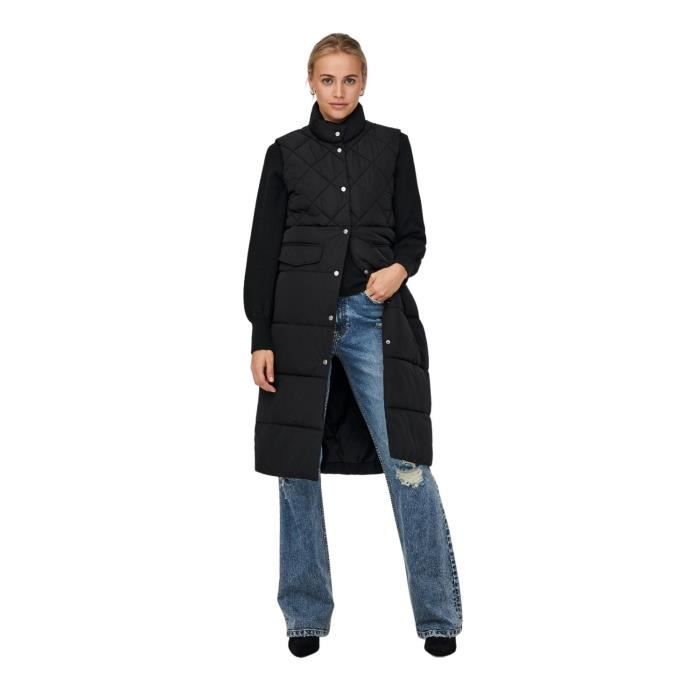 Doudoune sans manches longue femme Only Stacy - black Black - Cdiscount Sport