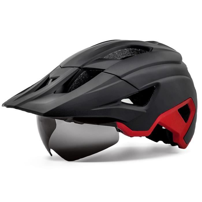 Casque VTT Avec Lumière Et Visière – Kowaku, Réglable 58-63 Cm, PC + Mousse, 10 Aérations – Homme/femme