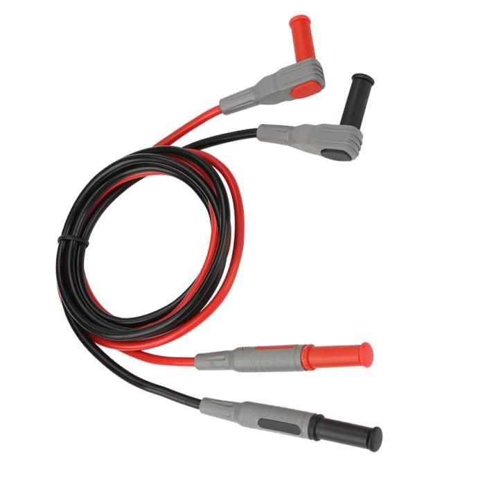 2 Câbles De Test Banane Double Femelle - Longueur 10 Cm, Fil Cuivre 18AWG, Pour Multimètre Et Mesures