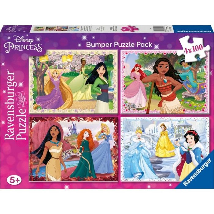 Ravensburger Puzzle Disney Princess - 4 x 100 Pièces - Cdiscount Jeux ...