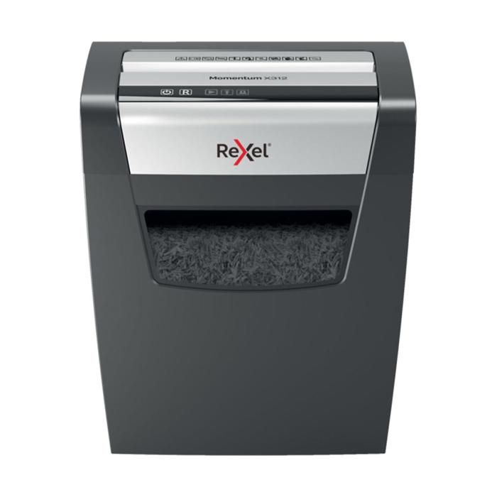 Déchiqueteuse de papier - Rexel - Momentum X410 - P4 - 10 feuilles - 23L - Noir
