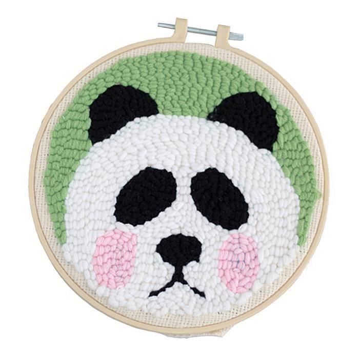 Peirich Kit Broderie Complet Débutant + Sac Projet – 62 Fils, 3 Cerceaux, Aiguilles, Tissu Aïda, Accessoires