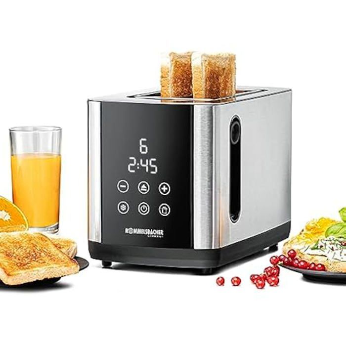 Grille-pain - ROMMELSBACHER - TO 850 - Acier inoxydable - 2 tranches - 9 niveaux de brunissage