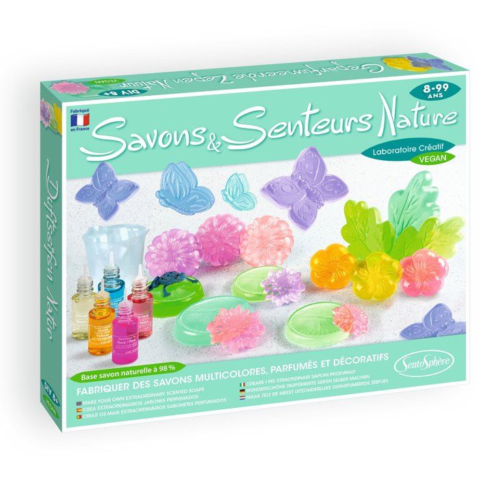Création de savons mutlicolores - SENTOSPHERE - Savons et Senteurs!Nature - Thème Nature - Dès 8 ans
